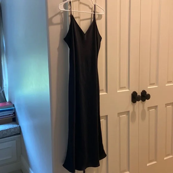 Aritzia Dresses Aritzia Wilfred Black Midi Slip Dress Poshmark